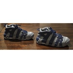 Nike Air More Uptempo Georgetown Hoyas Mens Size 8.5 Blue Athletic Sneakers Shoe